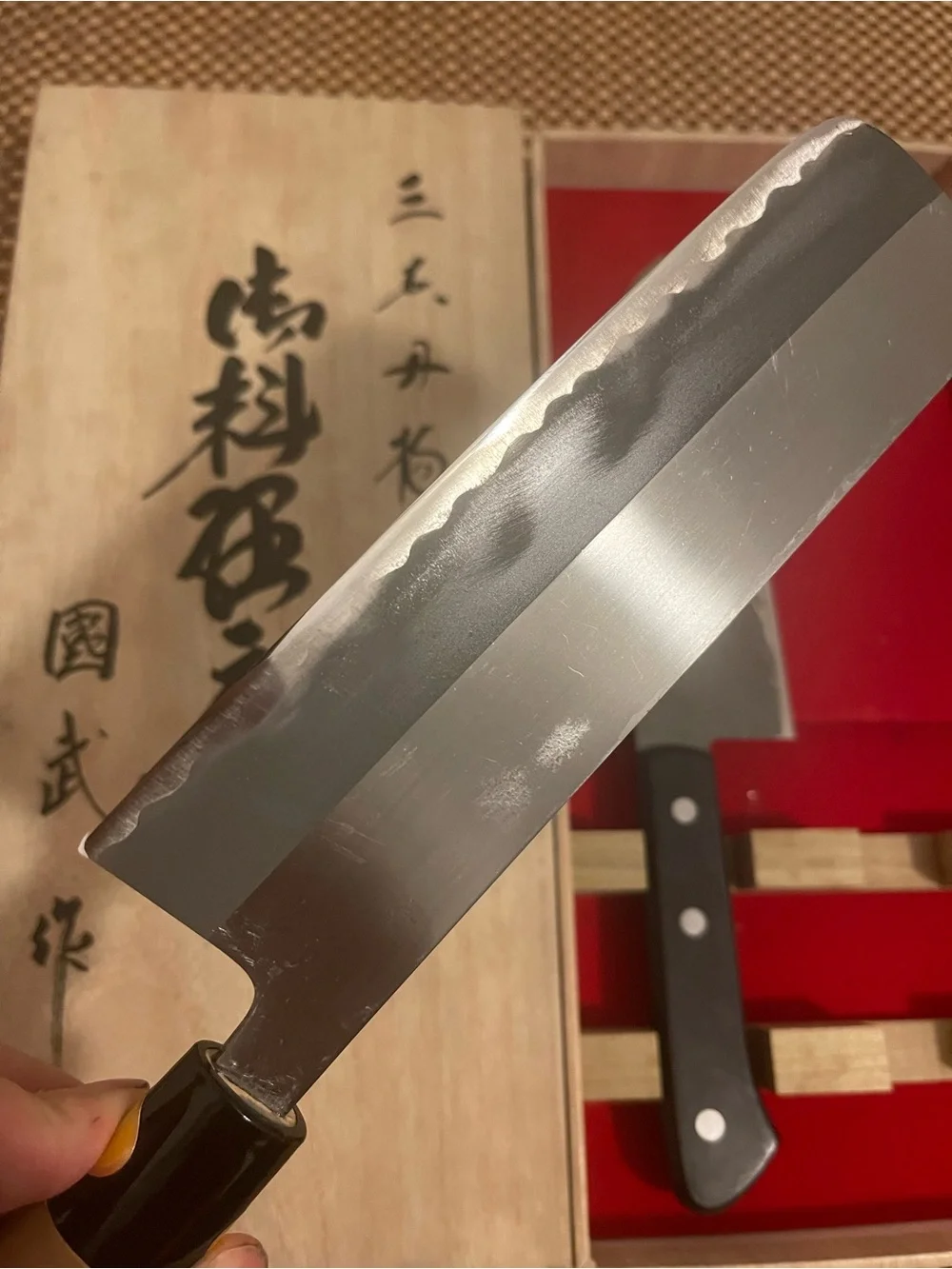 Japanese knife Nakiri and Santoku Set 小鍛冶國武 Kokaji Kunitake 170mm kitchen knife